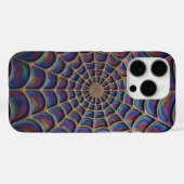Coques Case-Mate iPhone Abstrait Web de spirale radiante (Verso (horizontal))