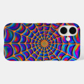 Coques Case-Mate iPhone Abstrait Web de spirale radiante (Verso (horizontal))