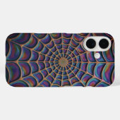 Coques Case-Mate iPhone Abstrait Web de spirale radiante (Verso (horizontal))