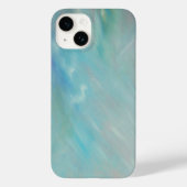 Coques Case-Mate iPhone Abstraite aqua turquoise peinture acrylique (Verso)
