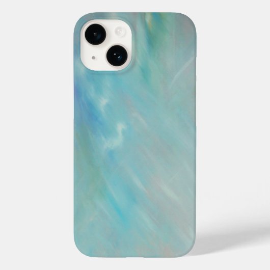 Coques Case-Mate iPhone Abstraite aqua turquoise peinture acrylique (Verso)