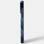 Coques Case-Mate iPhone Abstraite diagonale noire et bleue (Verso / Gauche)