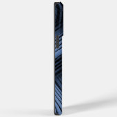 Coques Case-Mate iPhone Abstraite diagonale noire et bleue (Verso / Droite)