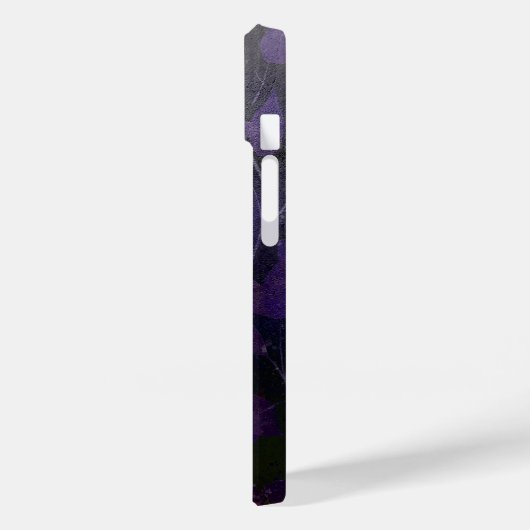Coques Case-Mate iPhone Abstraite feuille violette profonde (Verso / Gauche)