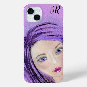 Coque iPhone 15 Mini Abstraite fille personnalisée