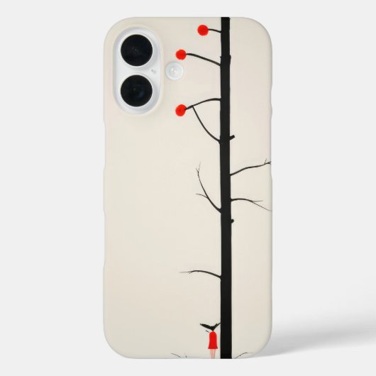 Coques Case-Mate iPhone Abstraite petite fille rouge rêveuse et une couver (Verso)