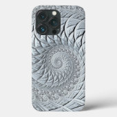 Coques Case-Mate iPhone Abstraite spirale gris clair monochrome (Verso)