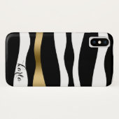 Coques Case-Mate iPhone Abstraite Zèbre noir et blanc (Dos (Horizontal))