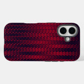Coques Case-Mate iPhone Abstraites bandes géométriques noir et rouge, Trip (Verso (horizontal))