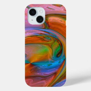 Coque Pour iPhone 15 Abstraites de perles roses