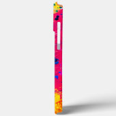 Coques Case-Mate iPhone Abstraits Jaune, Rose Chaud, Bleu Personnalisé (Verso / Gauche)