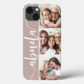 Coques Case-Mate iPhone Abuela Script Grandma Photo Collage (Verso)
