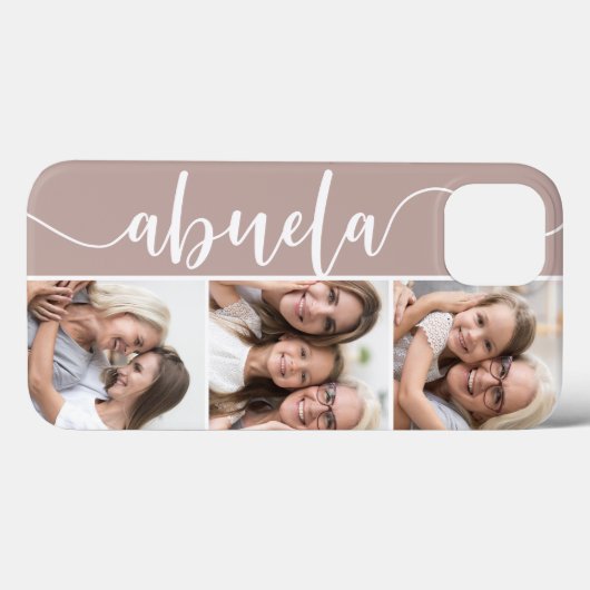 Coques Case-Mate iPhone Abuela Script Grandma Photo Collage (Verso (horizontal))