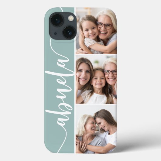 Coques Case-Mate iPhone Abuela Script Grandma Photo Collage (Verso)