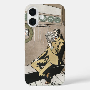 Coques iPhone 16 Academia Sombre Lecture de Noël Vintage Homme Art