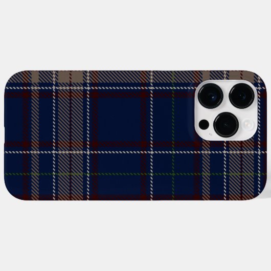 Coques Case-Mate iPhone Académique Navy Blue Plaid (Verso (horizontal))
