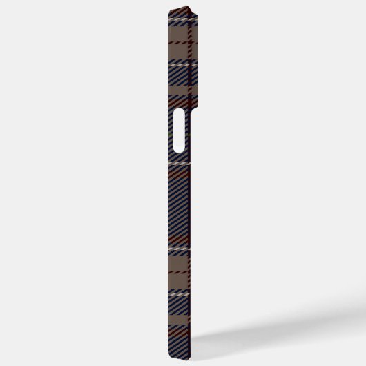 Coques Case-Mate iPhone Académique Navy Blue Plaid (Verso / Droite)