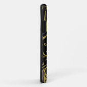 Coques Case-Mate iPhone Acanthus Feuille Gold et Black (Dos/Droite)