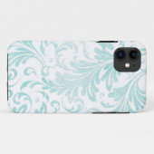 Coques Case-Mate iPhone Acanthus Feuilles Aqua Blue Green (Dos (Horizontal))