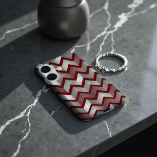 Coques iPhone 16 Accent métallique Chevron vintage - Luxe Déco