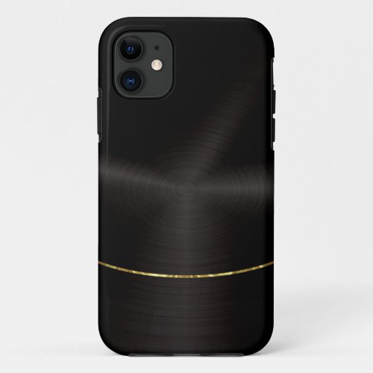 Coques Case-Mate iPhone Accent noir en acier inoxydable (Dos)