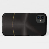 Coques Case-Mate iPhone Accent noir en acier inoxydable (Dos (Horizontal))