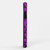 Coques Case-Mate iPhone Accents argentés Monogrammes Hot Pink & Black Dama (Dos/Droite)