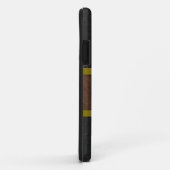 Coques Case-Mate iPhone Accents en cuir noir et Brown (Dos/Droite)