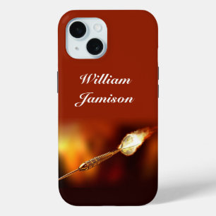 Coque Pour iPhone 15 Accentuation sur le sport de fléchettes Fléchette