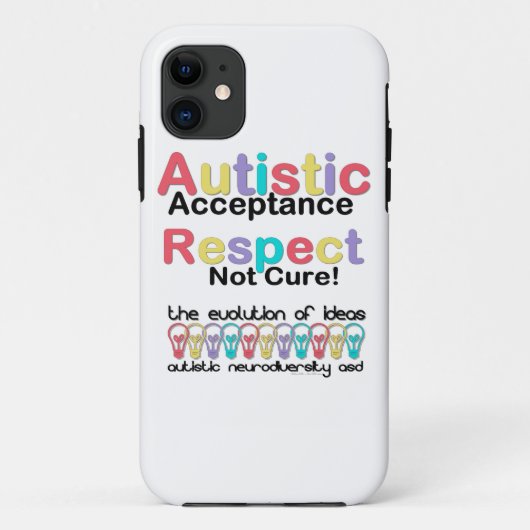 Coques Case-Mate iPhone Acceptation de l'autisme, respect, pas de remède (Dos)