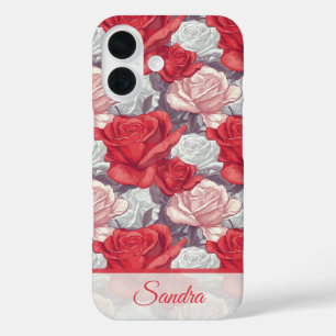 Coques iPhone 16 Accessoires Féminins Élégants Nom de Fleur Rose