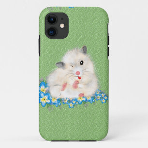 Coque Case-Mate Pour iPhone Accessoires hamster syrien blanc mignon, polka ver
