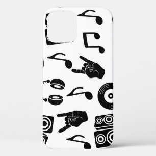 Case-Mate iPhone Case Accessoires musicaux : Motif Vintage monochrome.