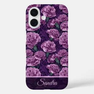 Coques iPhone 16 Accessoires uniques pour femmes Carnation Floral P