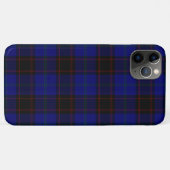 Coques Case-Mate iPhone Accueil tartan bleu noir plaid (Dos (Horizontal))
