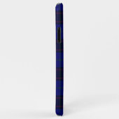 Coques Case-Mate iPhone Accueil tartan bleu noir plaid (Dos/Droite)