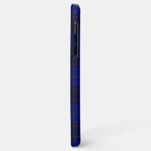 Coques Case-Mate iPhone Accueil tartan bleu noir plaid (Dos/Gauche)