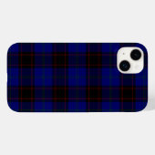 Coques Case-Mate iPhone Accueil tartan bleu noir plaid (Verso (horizontal))