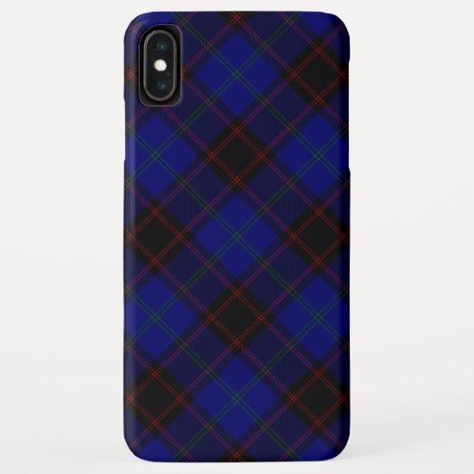 Coques Case-Mate iPhone Accueil tartan bleu noir plaid (Dos)