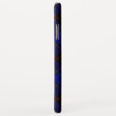 Coques Case-Mate iPhone Accueil tartan bleu noir plaid (Dos/Droite)