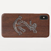 Coques Case-Mate iPhone Acier Ancre en acajou marin humide (Dos (Horizontal))