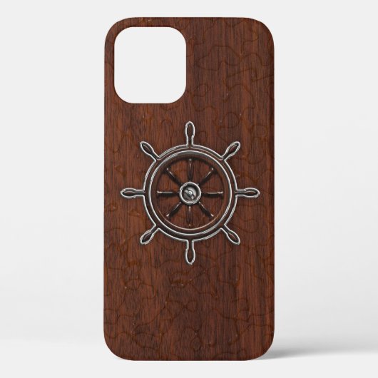 Coques Case-Mate iPhone Acier Ancre en acajou marin humide (Verso)