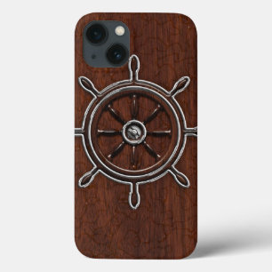 Etui iPhone Case-Mate Acier Ancre en acajou marin humide