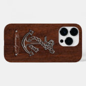 Coques Case-Mate iPhone Acier Ancre en acajou marin humide (Verso (horizontal))