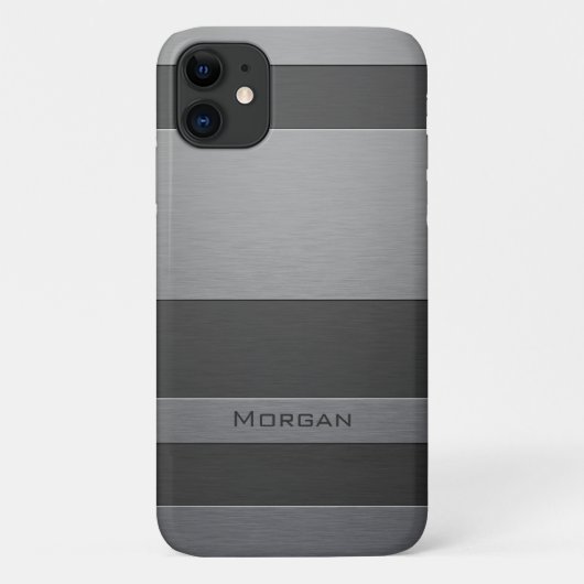 Coques Case-Mate iPhone Acier brossé - Ajoutez Votre Nom (Dos)