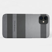 Coques Case-Mate iPhone Acier brossé - Ajoutez Votre Nom (Dos (Horizontal))