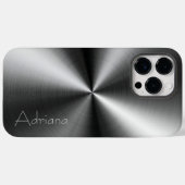 Coques Case-Mate iPhone Acier en platine inoxydable en argent (Verso (horizontal))