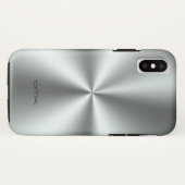 Coques Case-Mate iPhone Acier inoxydable en argent métallique (Dos (Horizontal))