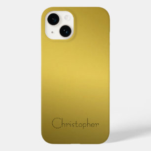 Coque Pour iPhone 14 Acier inoxydable en titane en or Imprimer 15
