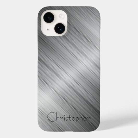 Coques Case-Mate iPhone Acier inoxydable en titane et noir Imprimer 15 (Verso)